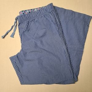 Women's Pajama Pants XL (15-17) Blue & Metallic Stripes